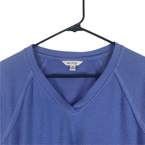 Wildfox Pullover Sweater Womens M Haley Brushed V-Neck Womens Hi Lo Purple Soft - Picture 5 of 7